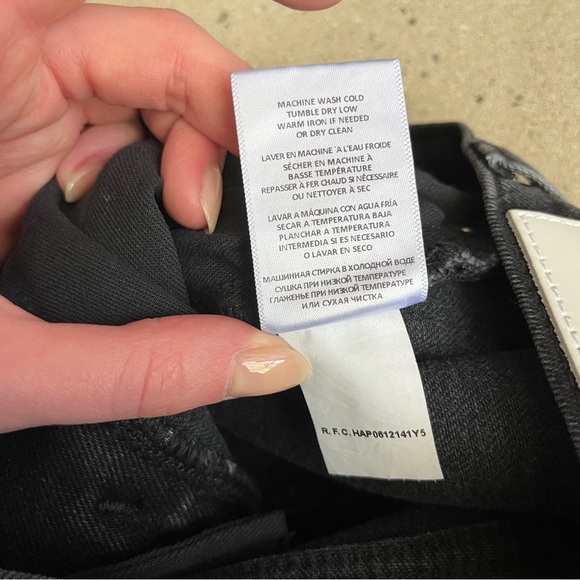 Re/Done NWT Washed Black Comfort Stretch 70s Straight Denim Jean - Picture 11 of 15